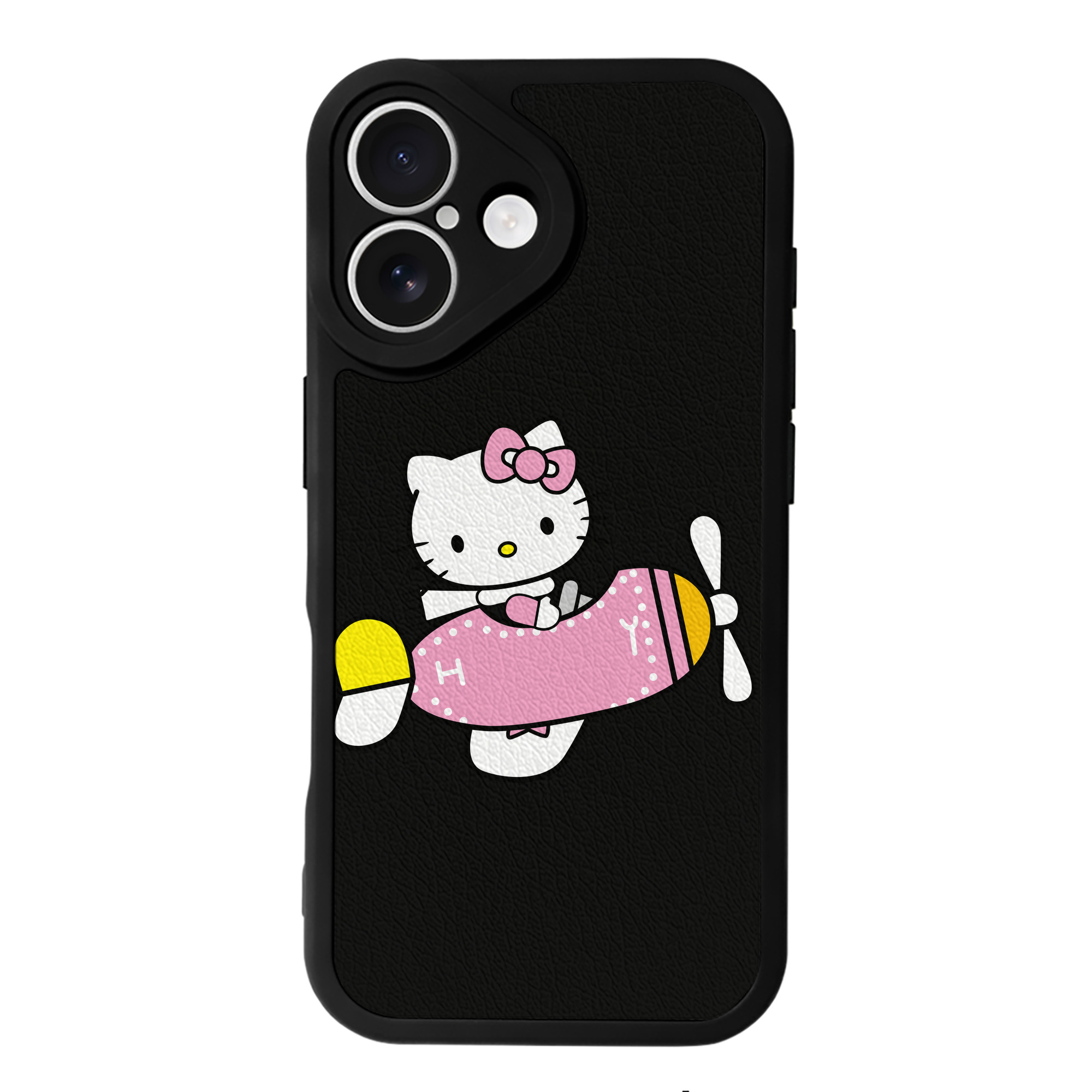 （画像用） Hello Kitty ハローキティ 【iPhone 16シリーズ対応】シリコンスマホケース（レザー調） 材質：シリコン